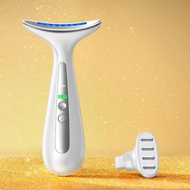 AZMAVO [AZMAVO]2-in-1 Neck&Eyes Massager, Facial Eyes and Neck Massage Tool, Suitable for Facial, Neck, and Leg Massage - Color: Neck & Eye assager