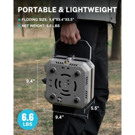 Gonex 2 Burner Propane Camping Stove with Griddle & Grates, Portable Foldable Cooking Stove with Total 16,000 BTU, Two Piezo Ignition Adjustable Burners for Camping, Patio, Emergency, Hiking (Grey)