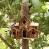 Yuemsh Wooden Bird House Hanging Bird House Hanging Wooden Bird