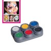 Grimas Water Make-Up Palette, Theatre Make-Up, Children's Make-Up, 6 Colours,