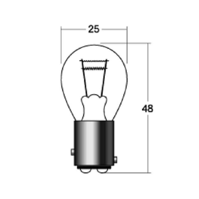"10 Pack" Stop and Tail Bulb 24 V25/W S25 BAY15D (00052834) 1001 – 2000 