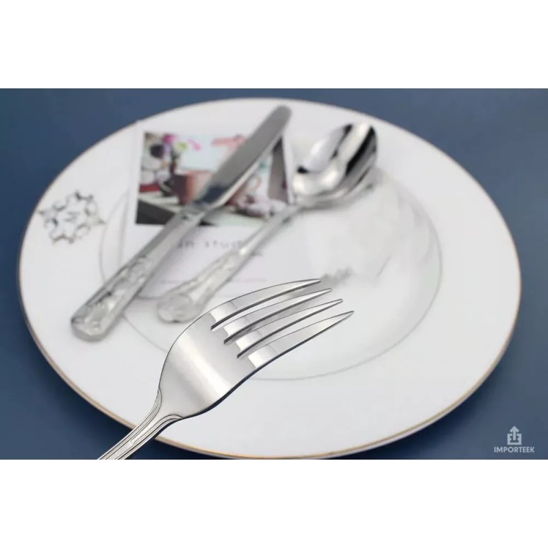 Importeek Juego 3 Cubiertos Acero Inoxidable Cuchara Cuchillo Tenedor