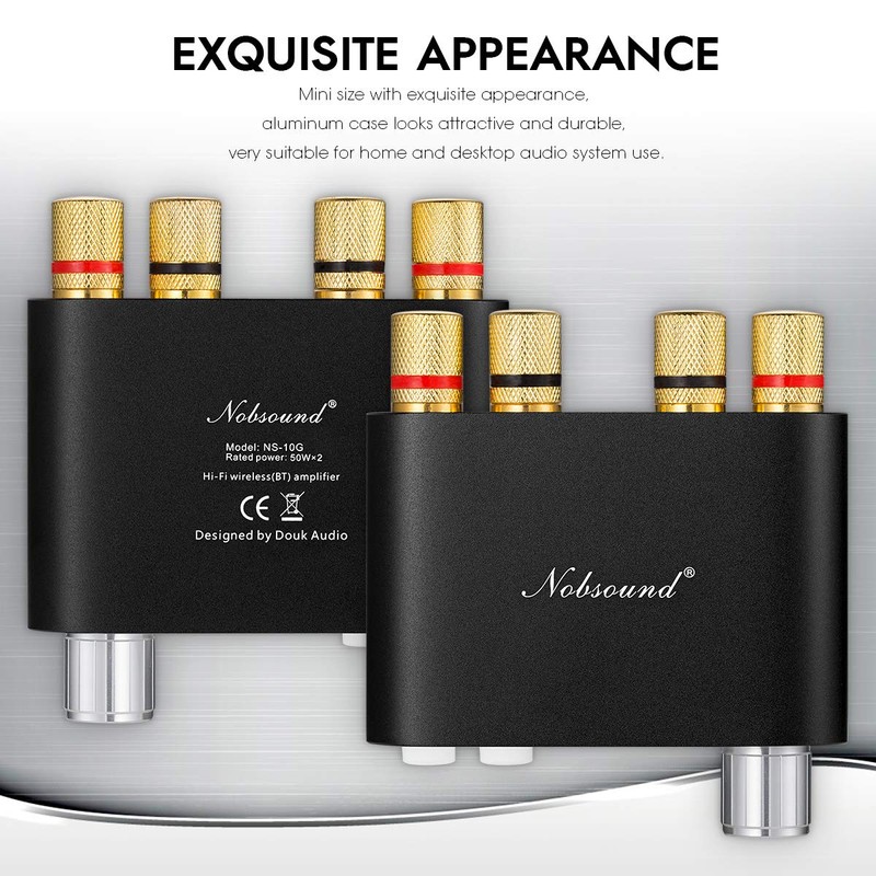 Nobsound NS-10G Bluetooth 5.0 2 Channel Power Amplifier HiFi Stereo