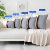 Artscope Farmhouse Decor Stripe Patchwork Linen Cushion Covers Cases Set