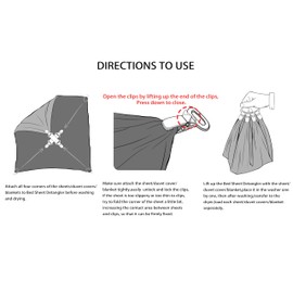 Umttery Bed Sheet Detangler, Keep Bed Sheets/Duvet Covers/Blankets from Tangling, Twisting & Balling in Washer and Dryer, 2 pcs(White)