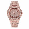 Gold-Tone Crystal-Style Watch for Men – Quartz Date Timepiece for