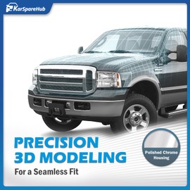 KarSpareHub Headlights Assembly W/Bilbs for 2005-2007 Ford F250 F350 F450 F550 Super Duty Halogen Headlamp Replacement Driver & Passenger Side