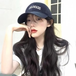 Patil Navy Lettering Cap Hat Type Wave Wig SD-250541 (WFIU72K) Dark Brown - ONEWFIU72K / 패틸 네이비 레터링 캡모자형 웨이브 가발 SD-250541 (WFIU72K) 흑갈색 - ONEWFIU72K