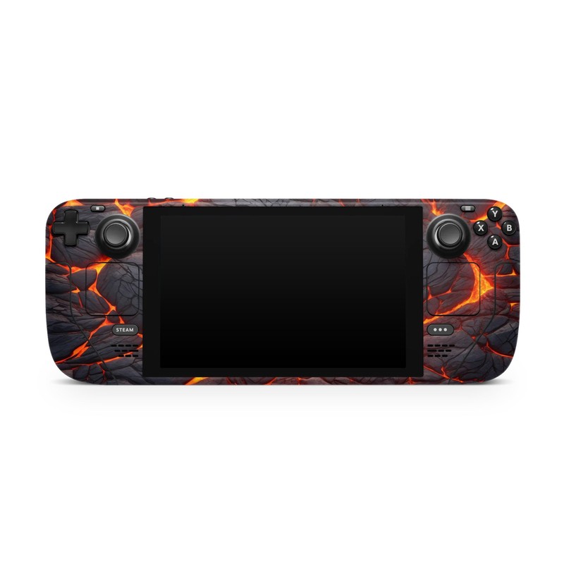TACKY DESIGN Volcano Skin for Steam Deck, Orange Vinyl Decal,