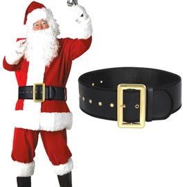 JASGOOD Santa Claus Belt for Adults - Black Pirate Belt for Men & Women - Cosplay Novelty Costume Accessory