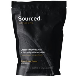 Sourced Supplements Creatine and Electrolyte Formulation (5g of creatine & Orange Flavored)