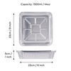MATANA 25 Large Aluminium Trays with Lid, Aluminium Baking Mould,