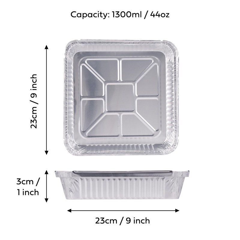 MATANA 25 Large Aluminium Trays with Lid, Aluminium Baking Mould,