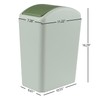 Nicesh 4.5 Gallon Trash Can with Swing Lid, Swing Top