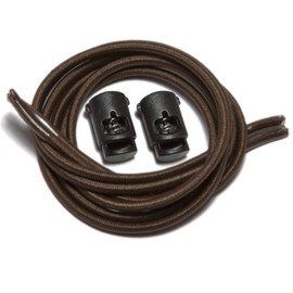 IBUNGEE LACES (Elastic No Tie Shoelaces (Brown, 22-Inch)
