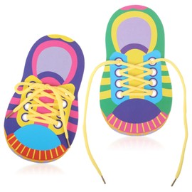 Pack of 2 Bow Tying Learning Children Shoes Tying Learning Children Bow Tie Learning Laces Learning Teaching Aid for Children Early Learning for Children Shoelace Toy