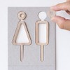 MOHEIM SIGNS SHOWER Bathroom Sign Shower Door Plate Pictogram (White