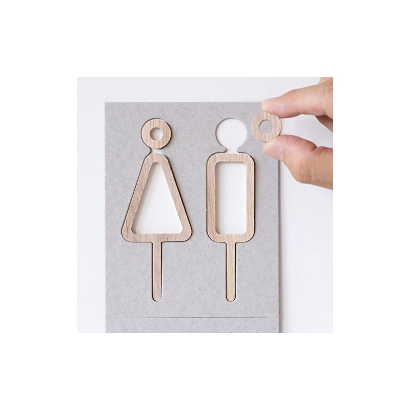 MOHEIM SIGNS SHOWER Bathroom Sign Shower Door Plate Pictogram (White
