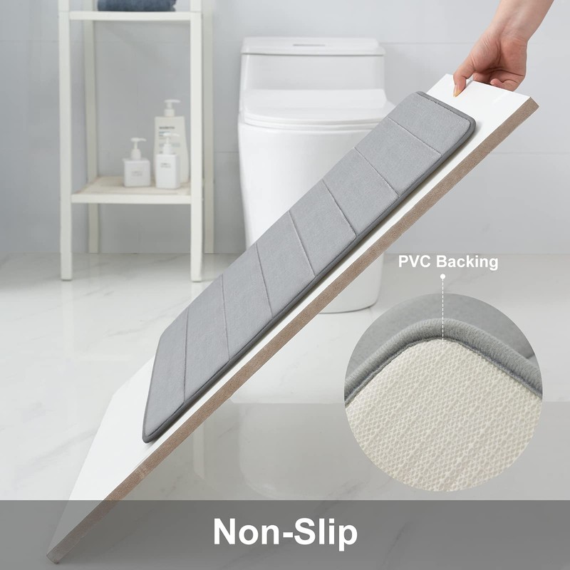 Homaxy Memory Foam Bathroom Bath Mat, Absorbent Non-Slip Bath Mat,