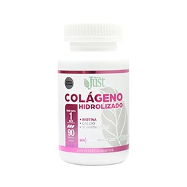 Colágeno Hidrolizado Premium JustCollagen 90 Tabletas con Biotina, Calcio, Vitamina C, Vitamina E y Vitamina K.                                       