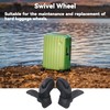 1 Pair Replacement Wheels for Luggage 360 Swivel Dual Suitcase