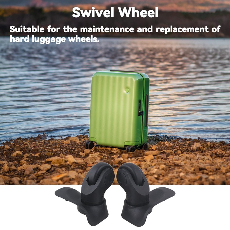 1 Pair Replacement Wheels for Luggage 360 Swivel Dual Suitcase