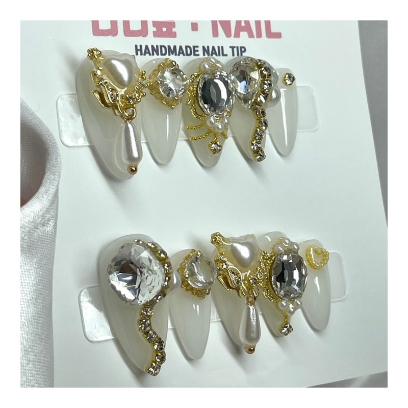Premium quality luxury gold handmade tip - Stiletto / 프리미엄