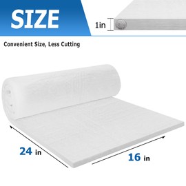 Nelyrho 24"x16"x1" (2 Pieces) - Ceramic Fiber Insulation Blanket, Fireproof & Heat Resistant Up to 2700°F, Ideal for Kilns, Forges, Pizza Ovens, Fireplaces, Dishwashers and More