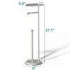 Freestanding Toilet Paper Holder with Shelf and Reserve for Small