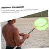 GANAZONO Fluorescent Green Fishing Net Diameter Lightweight Portable Design for