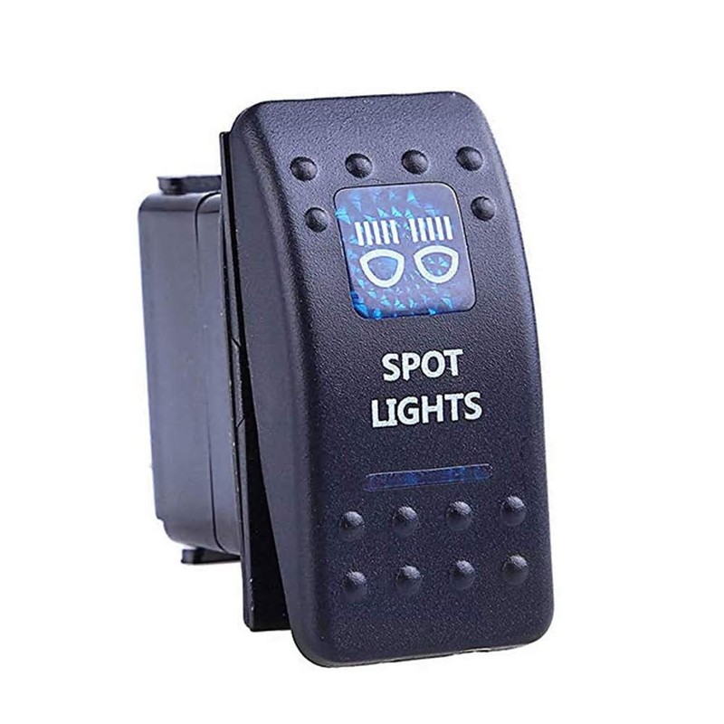 Mintice™ Car Vehicle 12V 20A Blue LED Light Rocker Toggle