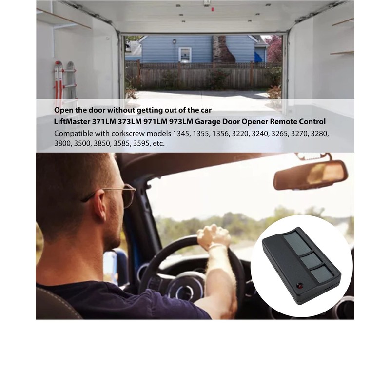 2 Replacement Garage Door Opener Remote Compatible with Chamberlain: 41A6318,