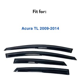 IG Window Visor for Acura TL 2009-2014, Rain Guard Tape-On Extra Durable Sun Wind Side Vent Window Deflector Mugen Style, 2009 2010 2011 2012 2013 2014