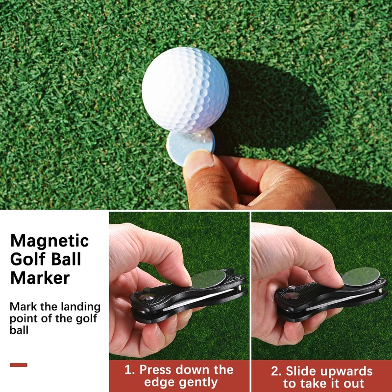 TIXIPEM Golf Divot Repair Tool [4PCS] - Switch Foldable Divot