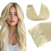 Pinkpearl Clip in Hair Extensions #60 Platinum Blonde Clip in