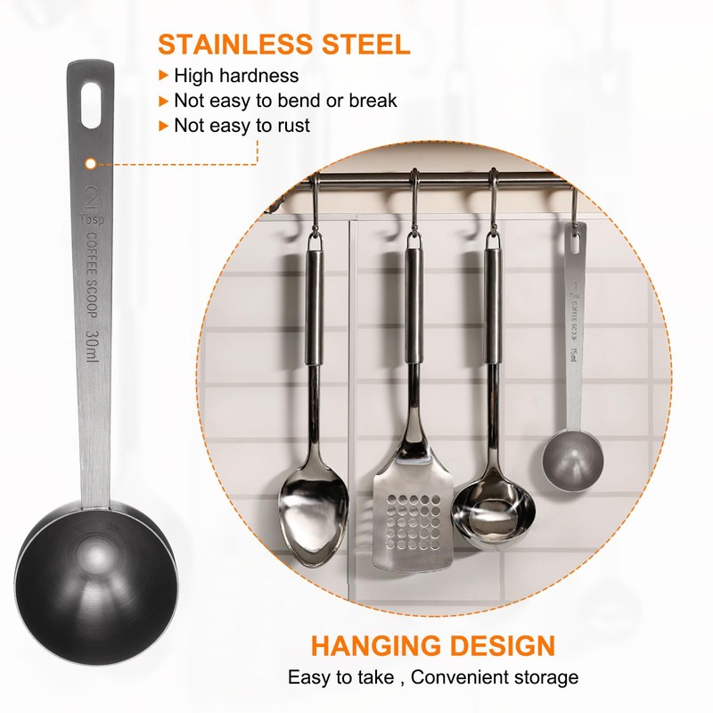 sourcing map Single Measuring Spoon 2tbsp (6tsp, 30ml) Teaspoon/Tablespoon 304