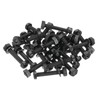 PATIKIL M4x25mm Black Nylon Bolts Plastic Nuts Full Thread Head