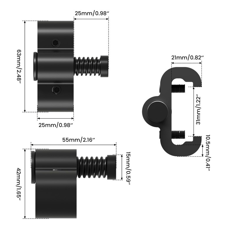 2PCS Adjustable Barn Door Stopper, Upgrade Sliding Barn Door Stopper