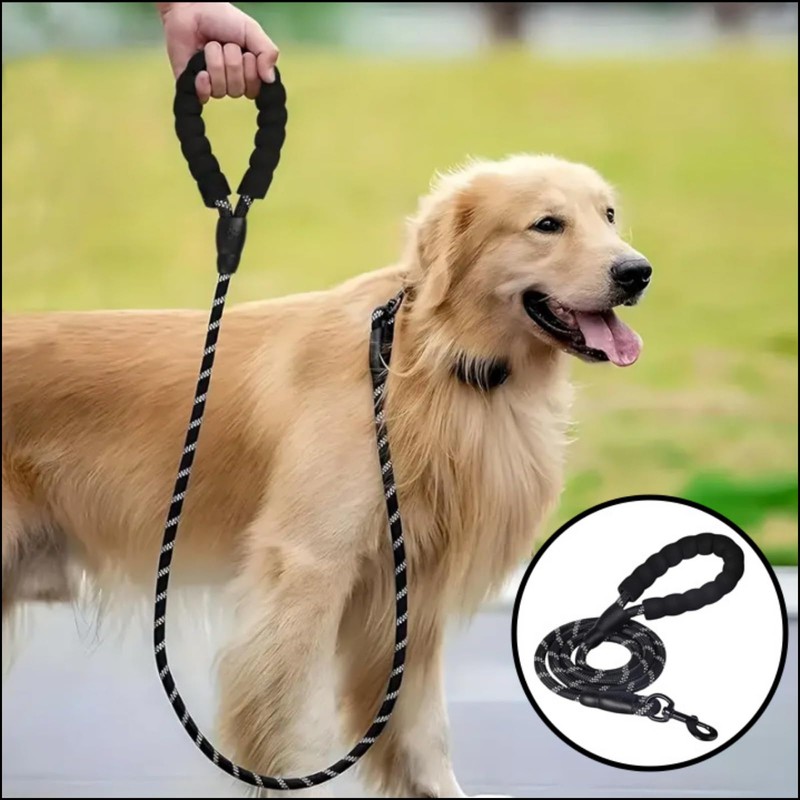 ProBytes 1.2M Dog Lead - Reflective Thread Safety Design, 360°