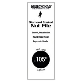MusicNomad MN664 Diamond Coated Bass Guitar Nut Slotting File - .105”