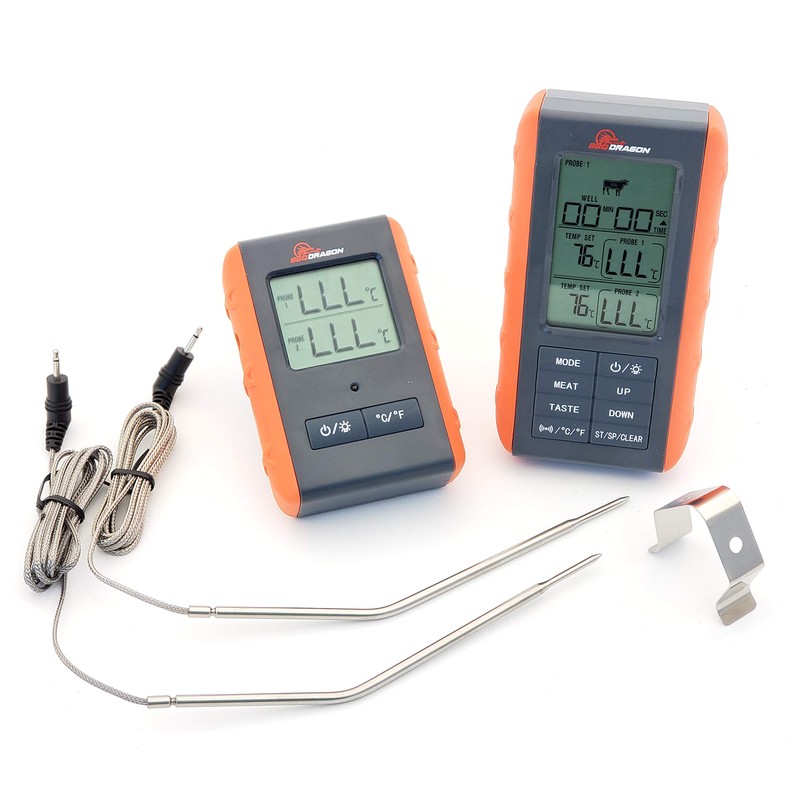 BBQ Dragon Wireless Digital Meat Thermometer (2-Probe)
