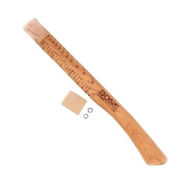 Boss Hammer 16 Inch Replacement Handle - Hand-Selected American Hickory with Linseed Oil Finish - Includes Wedges for Secure Fit, Laser Engraved for Durability - Made in The USA - HRH16