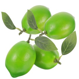 OFFSCH 4pcs Lemon Garnish Yellow Decor Green Toy Food Toys Lemons for Decoration Lemonade Party Decor Fake Artificial Lemon Decorative Fruit Fake Lemon Ornaments Fruit Decor Lime Decorate