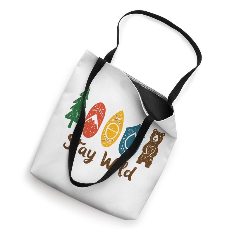 Stay Wild Adventure Nature Camping Tote Bag
