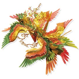 Piececool 3D Metal Puzzle Cranes Model Kits, Wish Cranes-Fortune Amulet 3D Metal Building Blocks for Adults, Brain Teaser DIY Metal Puzzles STEM Toys for Teens for Christmas Birthday New Year, 37 Pcs