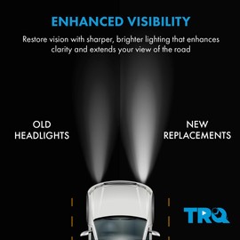 TRQ TRQ Passenger Side Headlight Assembly Compatible with 2000-2004 Toyota Tundra TO2503129
