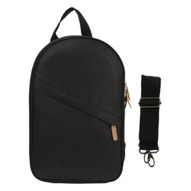 Camping Cooking Utensil Bag Polyester Fiber Multifunctional Portable Camping Cookware Organizer Storage Bag for Outdoor BBQ Travel Black