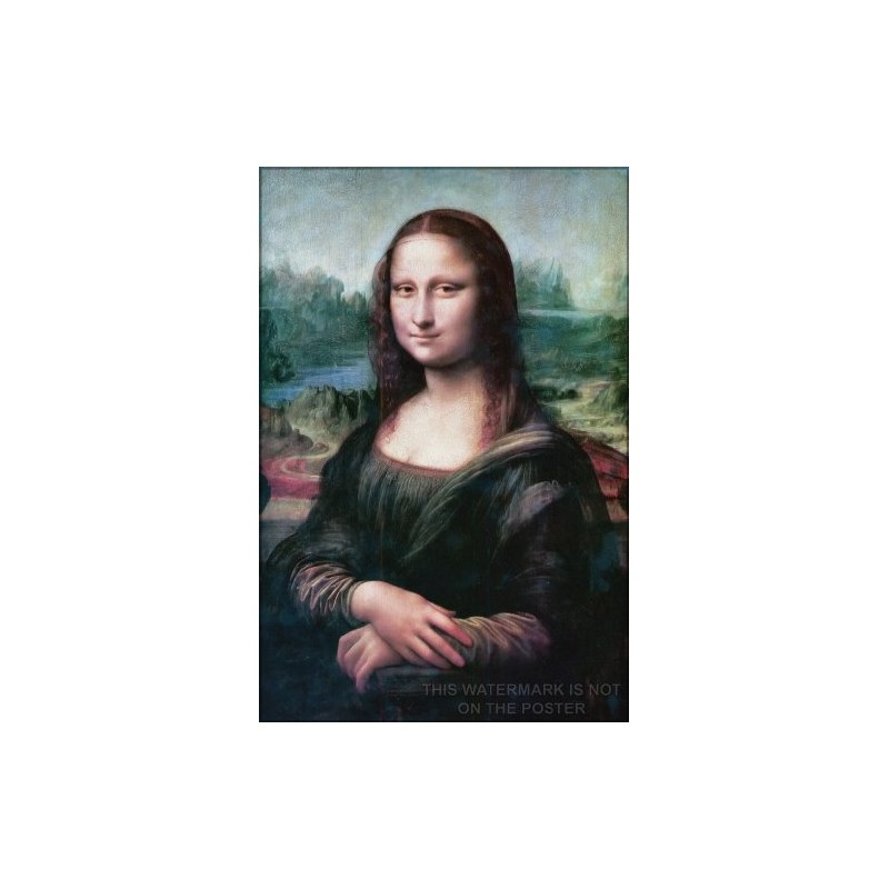 24"x36" Gallery Poster, mona lisa restored