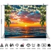 Summer Tropical Hawaiian Beach Backdrop 10x8ft Seaside Sunset Palm Tree