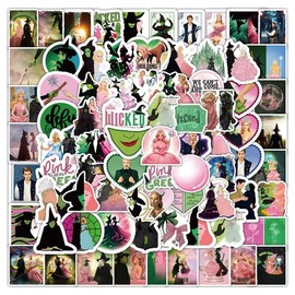 Wiked Stickers 105 Pcs Waterproof Funny Cartoon Witch Stickers for Laptop Water Bottle Skateboard Phone Scrapbook Luggage Computer Car Bike Helmet,Vinyl Trendy Cute Decals for Teens Adults